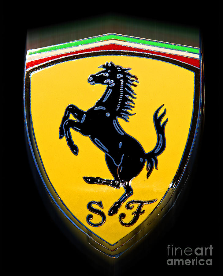 Car Photograph - Ferrari Emblem 3 by Tom Griffithe