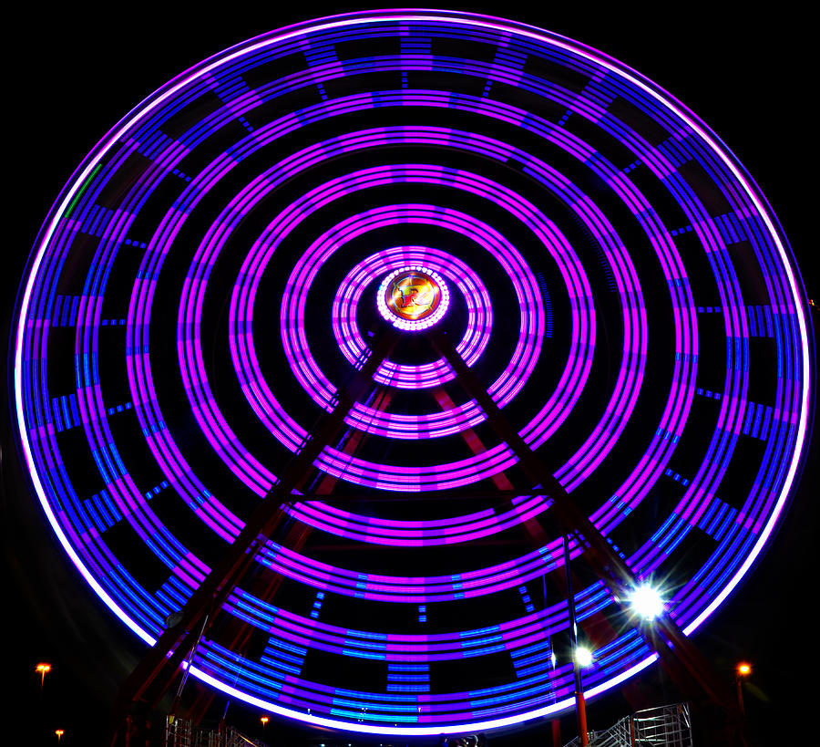 Ferris Wheel Blue Photograph by David Lee Thompson