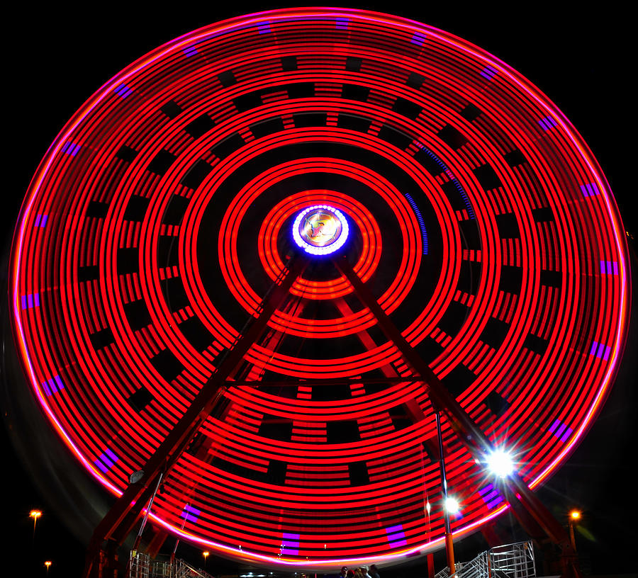 Ferris Wheel Red Photograph by David Lee Thompson