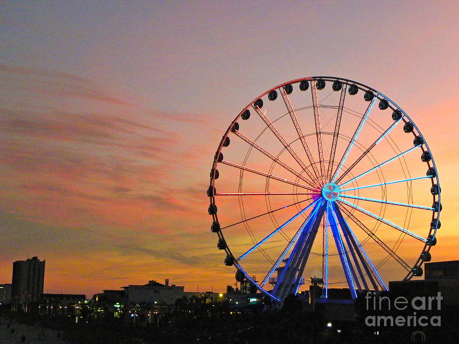 Ferris Wheel Sunset 2 Photograph By Eve Spring Fine Art America