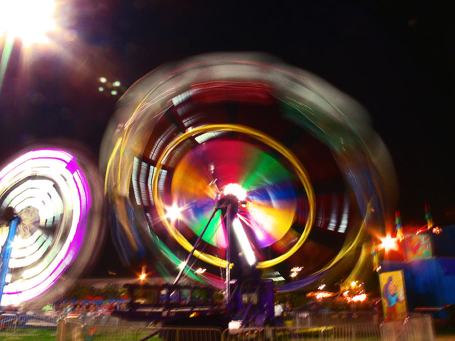 Ferris Wheels Go Round Photograph by Kym Backland