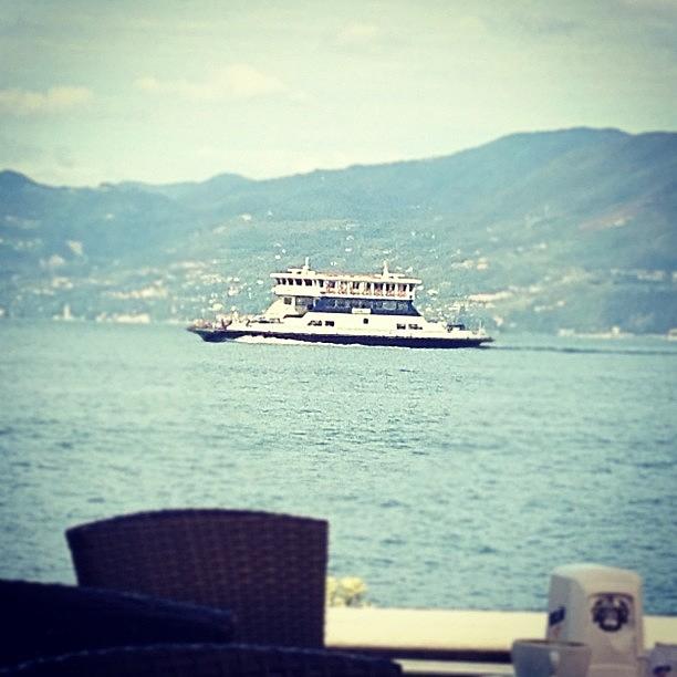 Landscape Photograph - #ferry #boat #landscape #lakegarda by Michelangelo Girardi