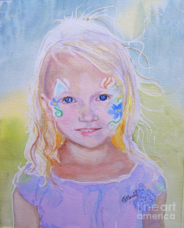 Little Girl Painting - Festival Child by Susan Lee Clark
