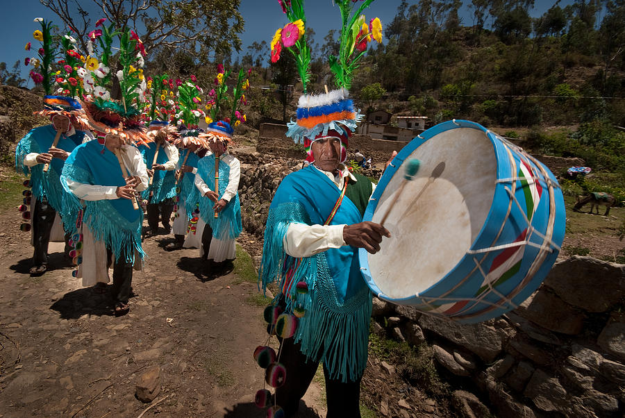 Feather Photograph - Festival of traditional dances.Department of La Paz. Republic of Bolivia by Eric Bauer