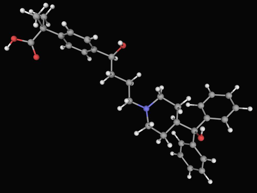 Fexofenadine Drug Molecule Digital Art by Laguna Design
