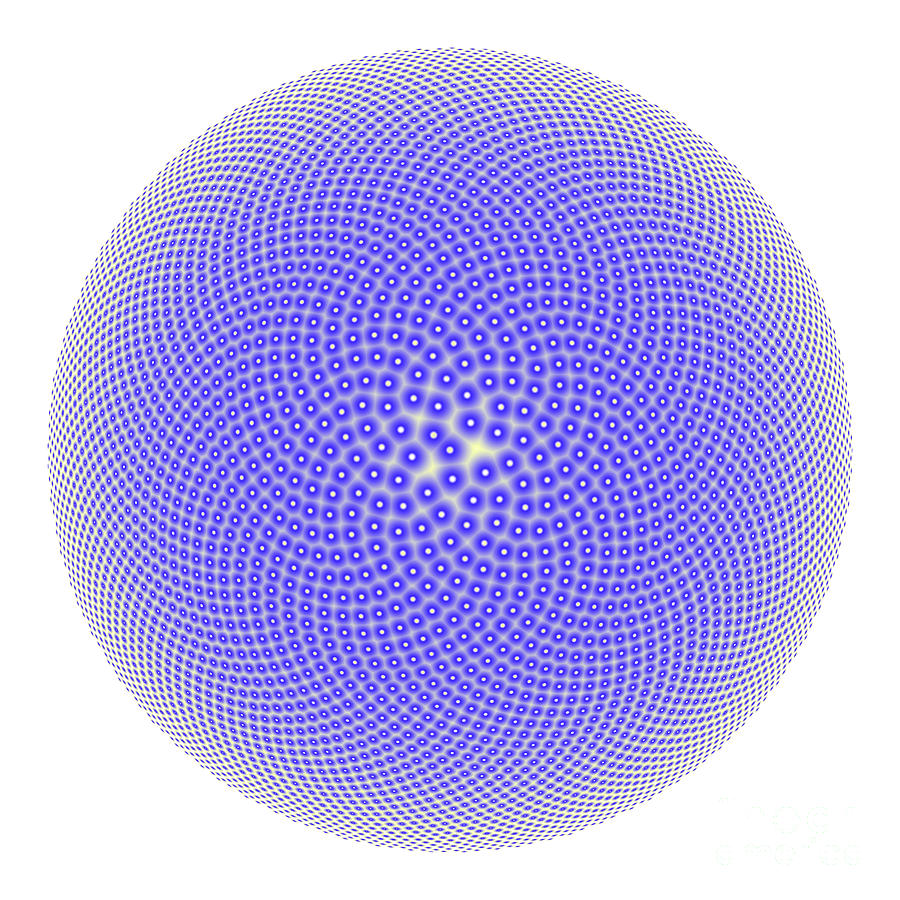 Fibonacci Figure Showing Blue Cells With Perspective Digital Art