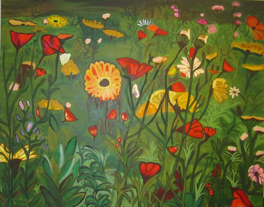 Field flowers Wild and Free Painting by Jennylynd James