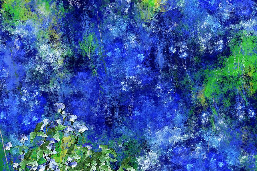 Field of Blue Digital Art by David Lane