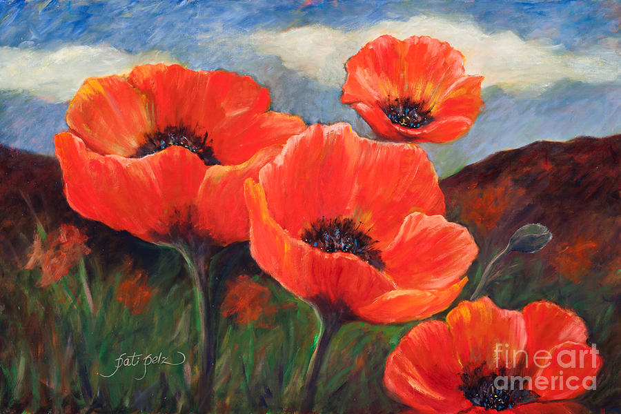 Field of Poppies Painting by Pati Pelz