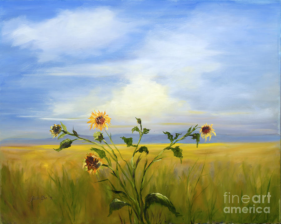 Field of Sunflowers Painting by Pati Pelz