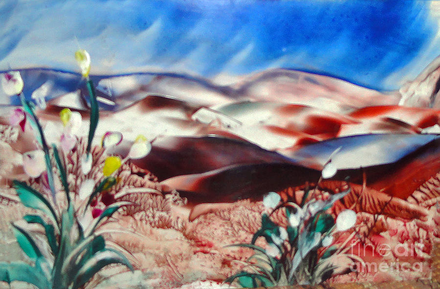 Fields of Red Painting by Wilma Lopez