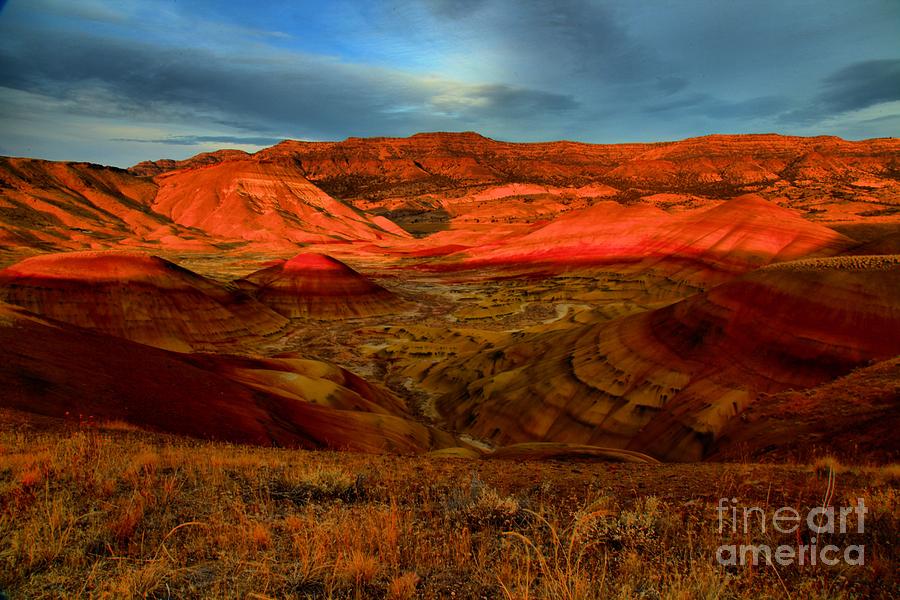 Fiery Painted Hills Photograph by Adam Jewell