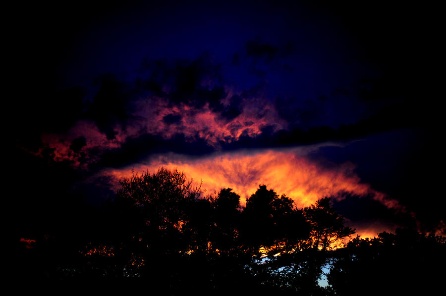 Sunset Photograph - Fiery Sunset by Frank DiGiovanni