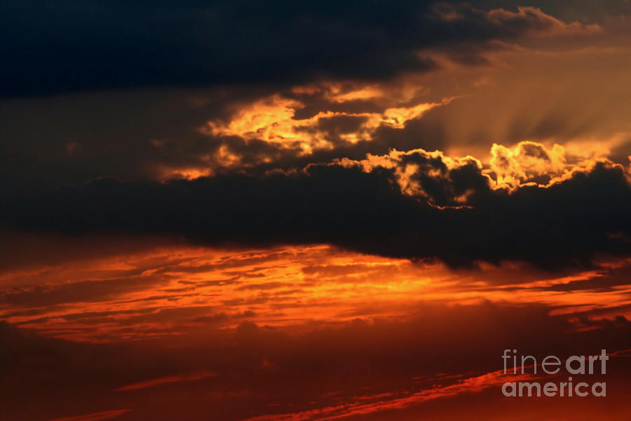 Fiery Sunset Photograph by Susan Stevenson