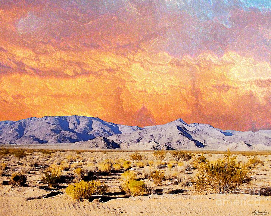Fiery Western Sky Antarres Road AZ Digital Art by Lizi Beard-Ward