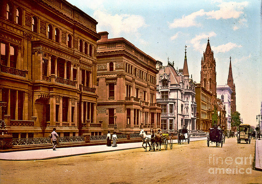Fifth Avenue and 51st Street New York City 1900 Photograph by Padre Art