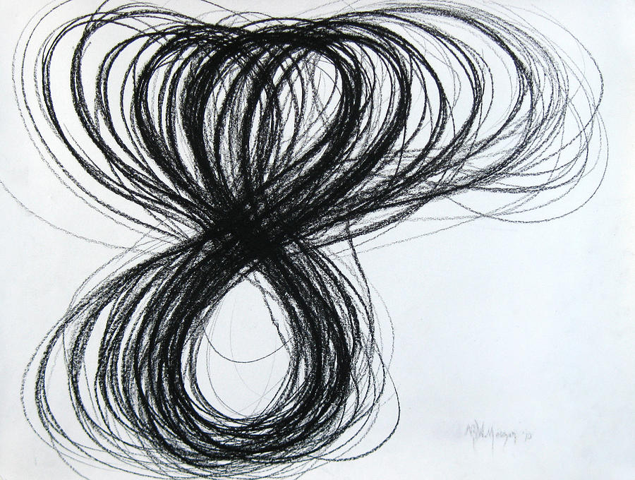 Figure-Eight Study Number Eight Drawing by Michael Morgan