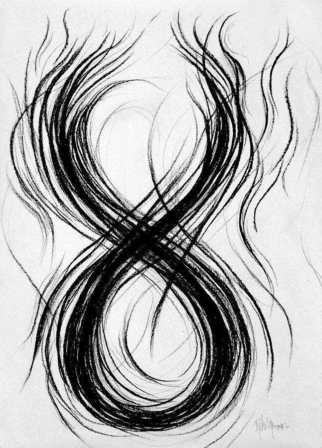 Abstract Drawing - Figure-Eight Study Number Nine by Michael Morgan