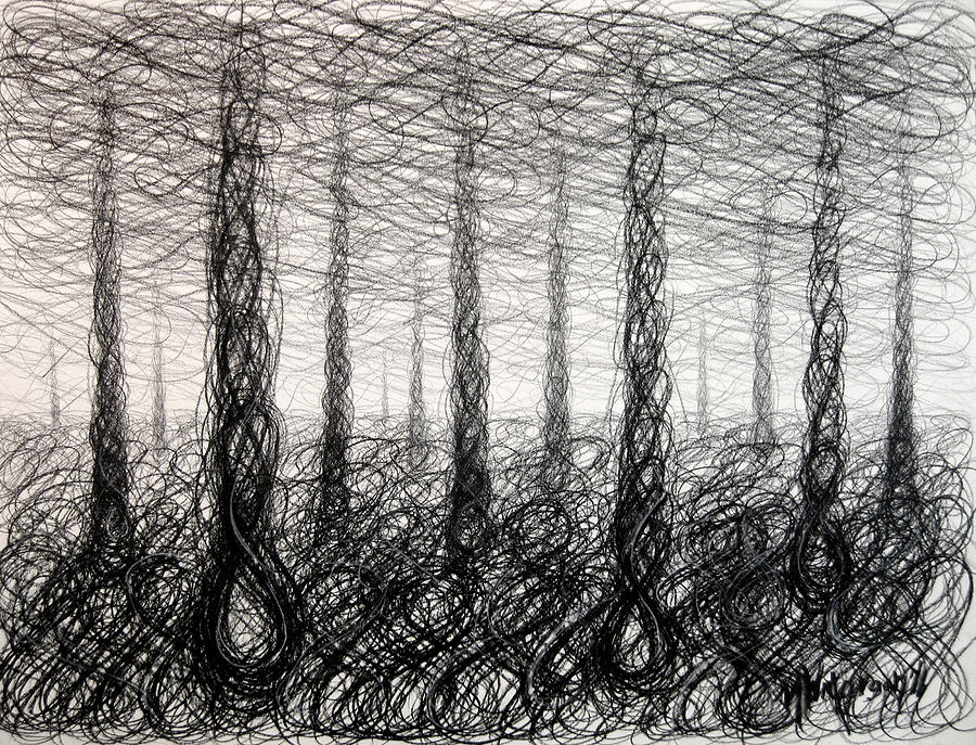 Figure Eight Study Number Twenty Four Drawing by Michael Morgan