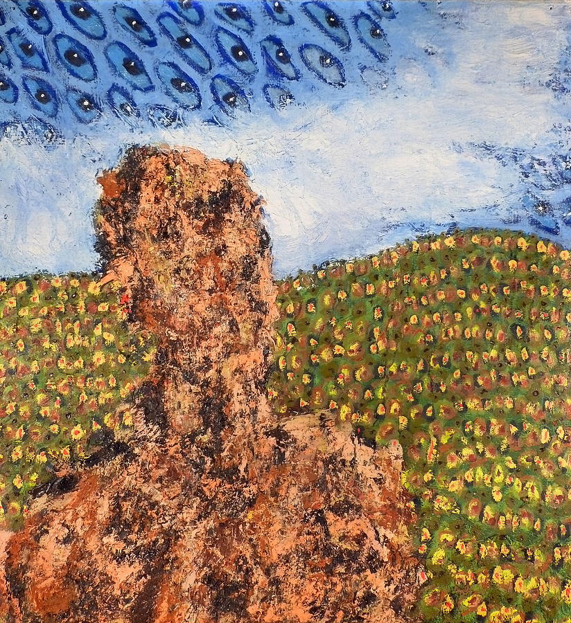 Portland Painting - Figure In Landscape With Star Eyes by JC Armbruster