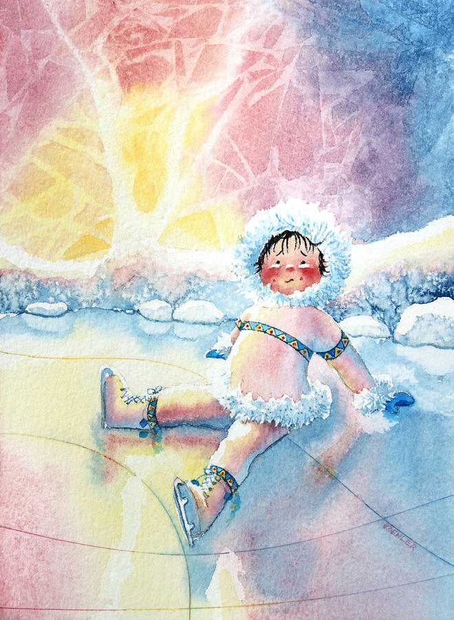 Childrens Book Illustrator Painting - Figure Skater 10 by Hanne Lore Koehler
