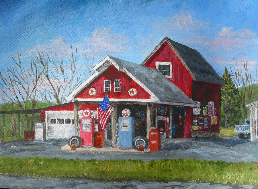 Fill er Up Painting by Margie Perry