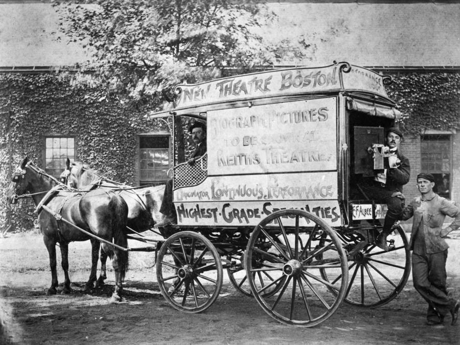 Film Camera Wagon, 1898 Photograph by Granger