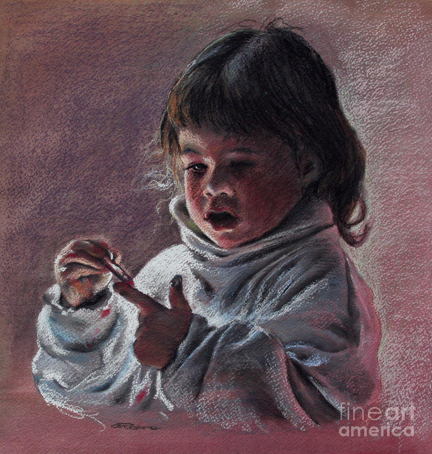Finger Painting Pastel by Eileen Petre Finger Painting Pastel by Eileen Petre