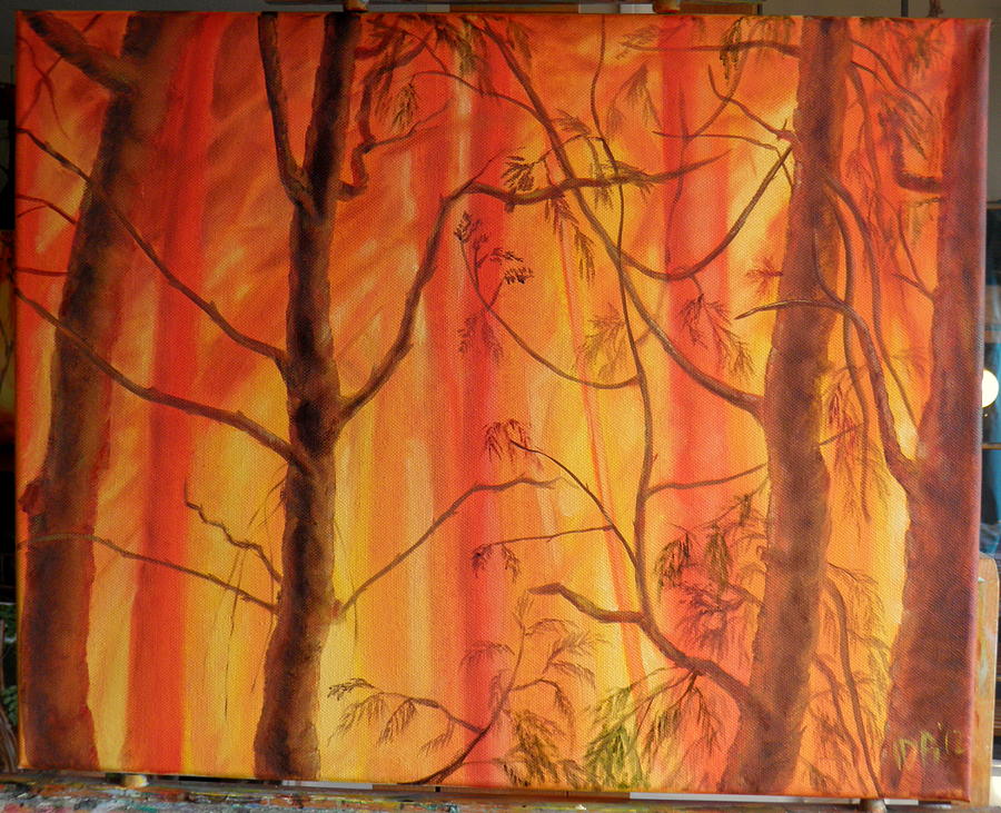 Fire 2 Painting by Ida Eriksen