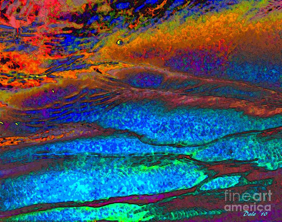 Abstracts Digital Art - Fire and Ice by Dale   Ford