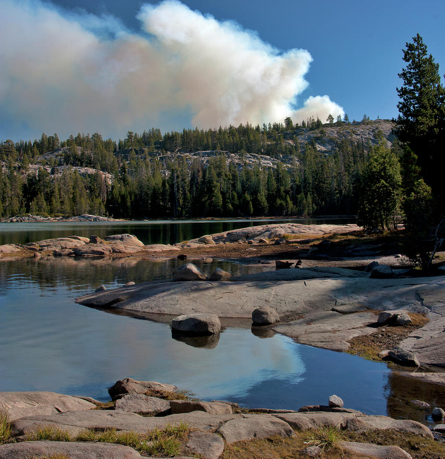 Fire at Strawberry Sierra Nevada Wildfire California Landscape Larry Darnell Photograph by Larry Darnell