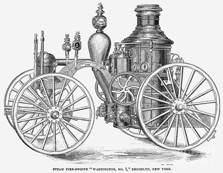 FIRE ENGINE, 19th CENTURY Photograph by Granger