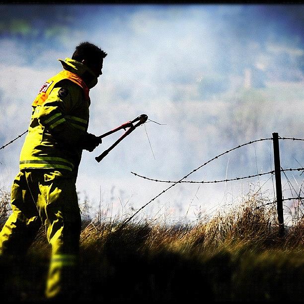 Sillouette Photograph - Fire #fire #bush #fireman #firemen by Luke Fuda