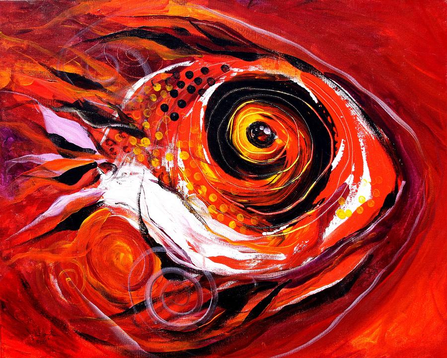 Fire Fish V Painting by J Vincent Scarpace