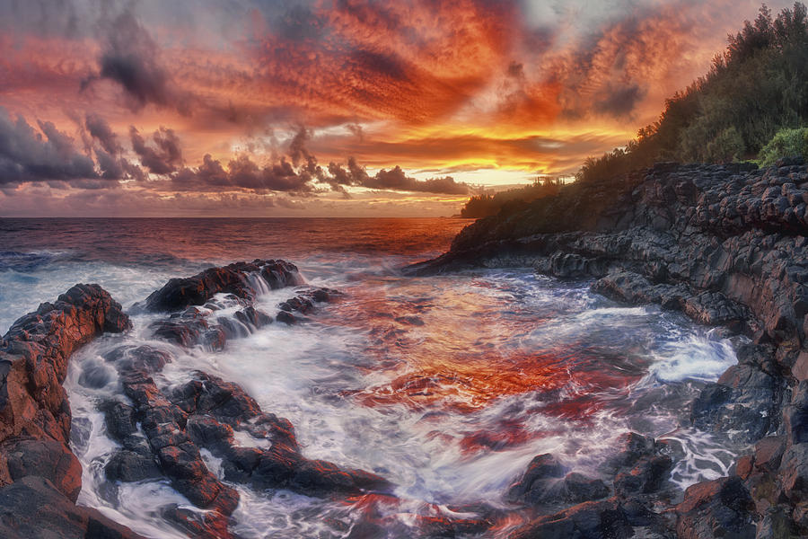 Nature Photograph - Fire From the Sea by Steven Wynn