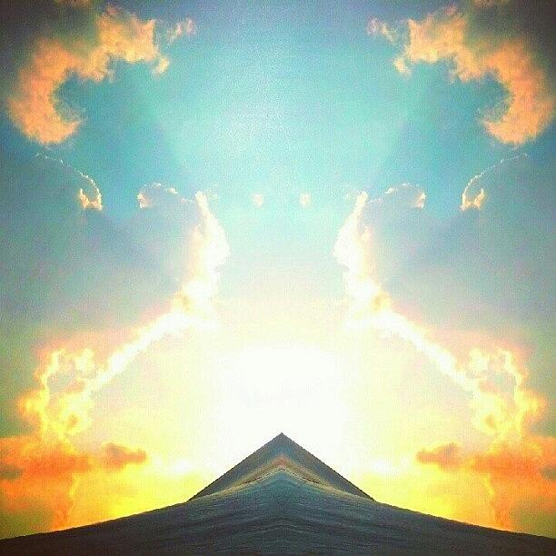 Abstract Photograph - Fire In The Sky  #android # Andrography by Marianne Dow