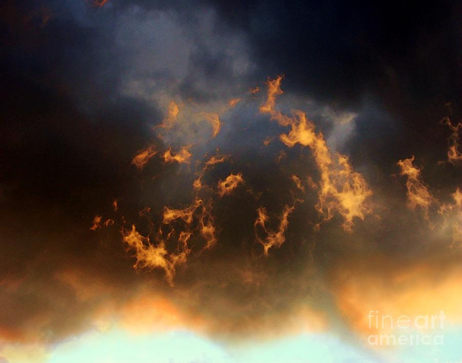 Clouds Digital Art - Fire in the Sky by Dale   Ford
