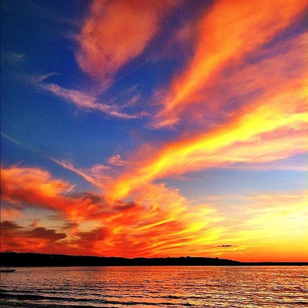 Fire In The Sky Sunset #sun #fire Photograph by Lisa Thomas - Fine Art ...