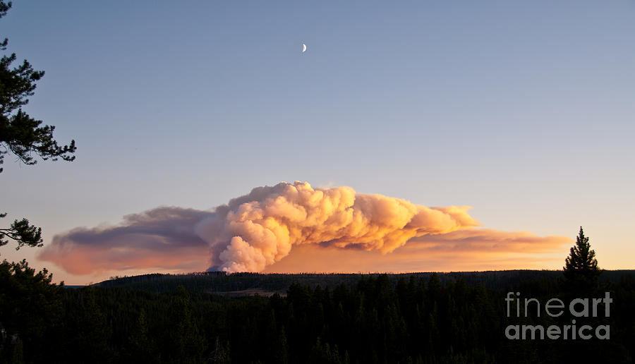 Fire in Yellowstone Photograph by Bob and Nancy Kendrick
