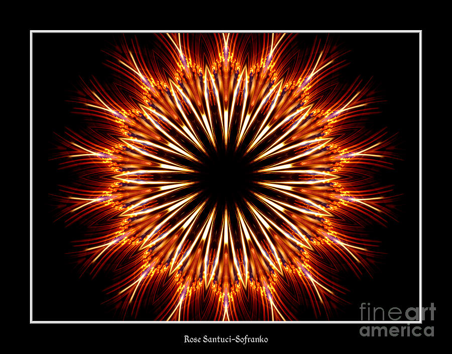 Abstract Photograph - Fire Kaleidoscope Effect by Rose Santuci-Sofranko