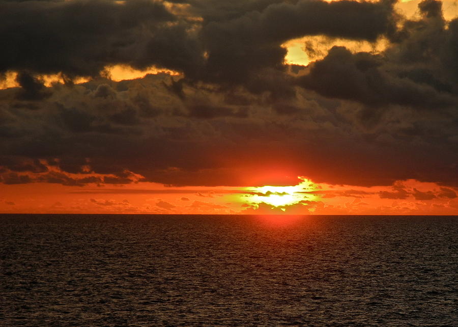 Fire Sun on the Horizon Photograph by Kirsten Giving