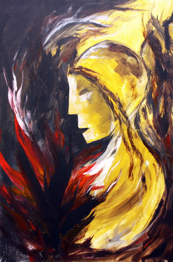 Fire Woman Painting by Alireza Jahani - Fine Art America