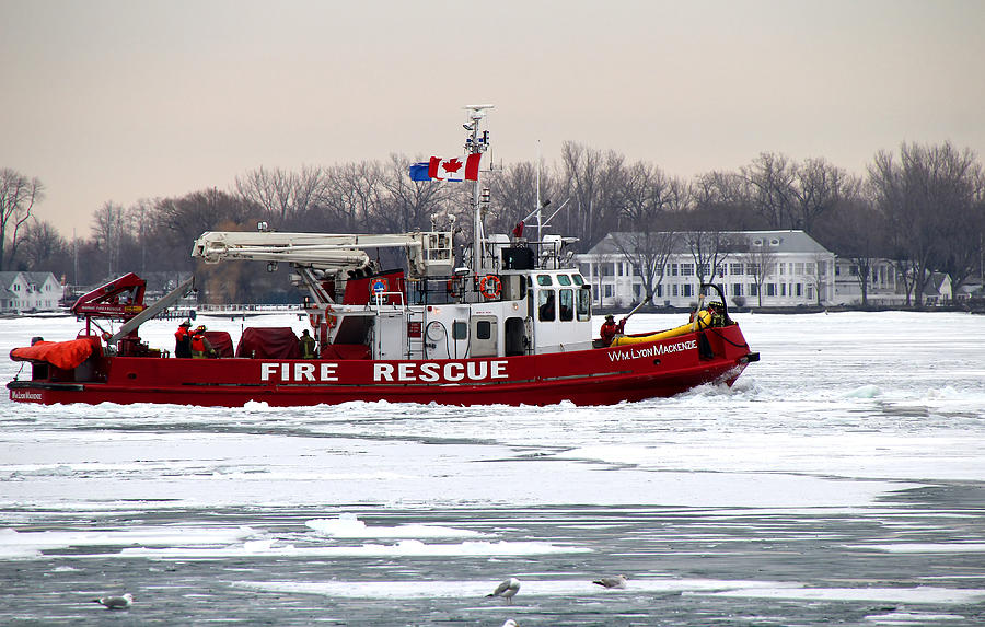 Winter Photograph - Fireboat 1 by Andrew Fare