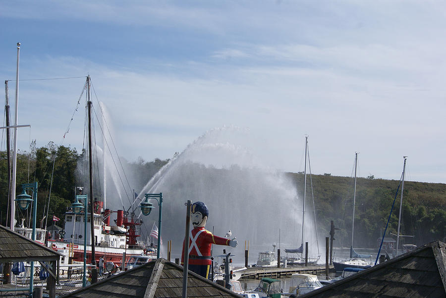 Fireboat Display at the Cove Photograph by Margie Avellino
