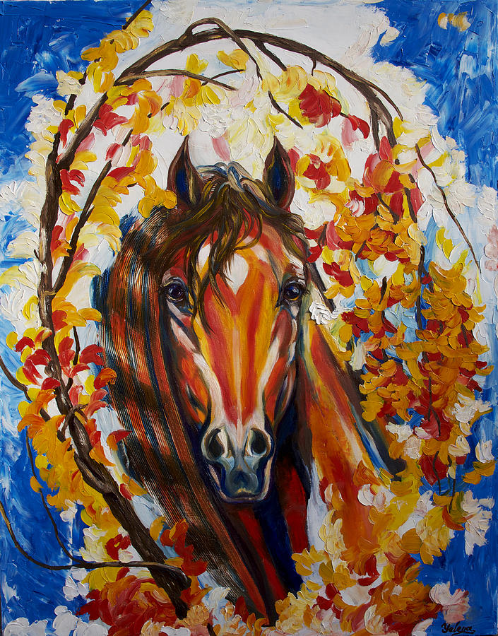 Firefall Horse Painting by Yelena Rubin