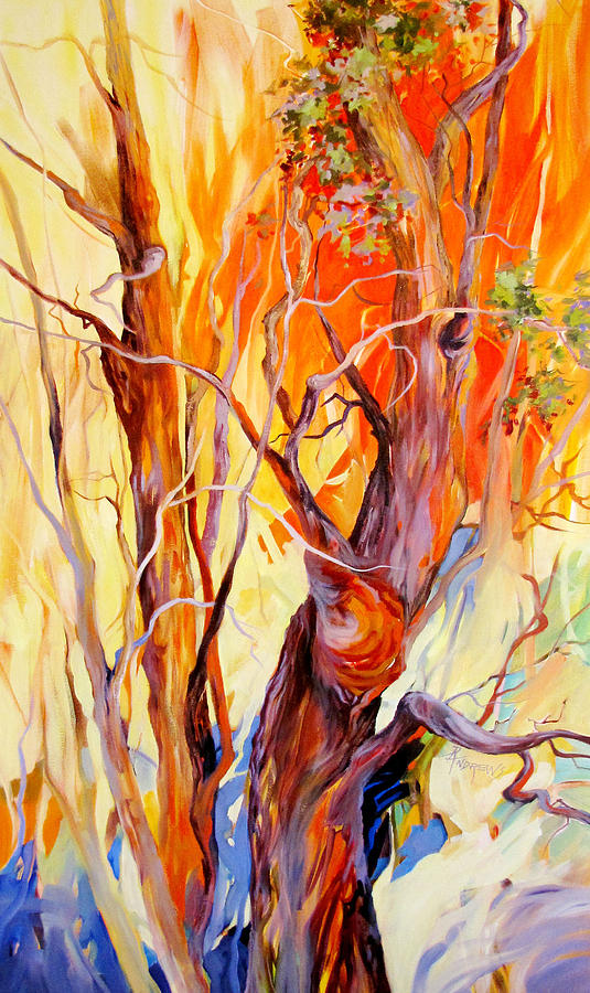 Fireglow Painting by Rae Andrews