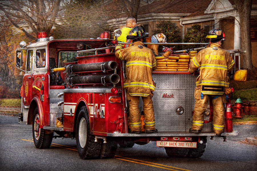 Fireman Photograph - Fireman - Metuchen Fire Department  by Mike Savad