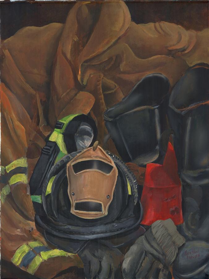 Fire Design Painting - Fireman Personalized by Lee Hood