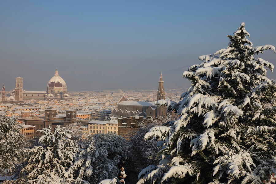 Firenze under the snow Photograph by Francesco Scali