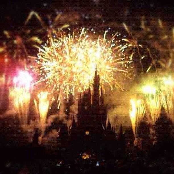 Fireworks At Magic Kingdom 2009 Photograph by Mike Hayford